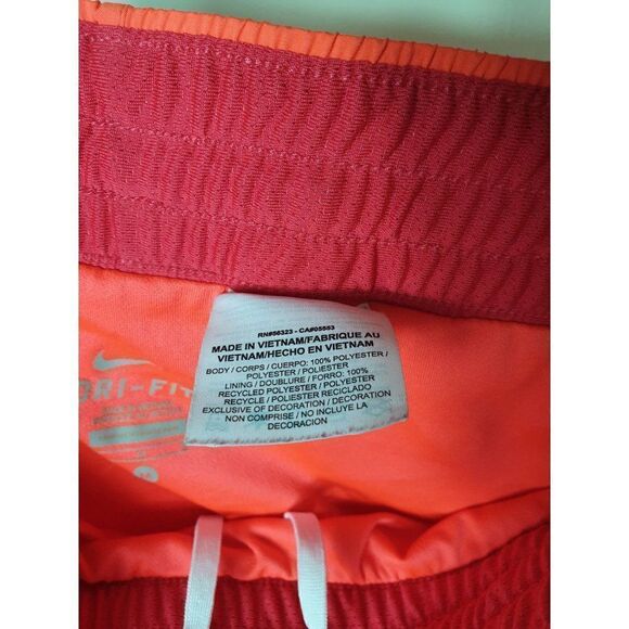 Nike Women's Shorts Medium Dri-Fit Running Lined Shorty Shorts 3" Coral NWOT - Picture 4 of 6